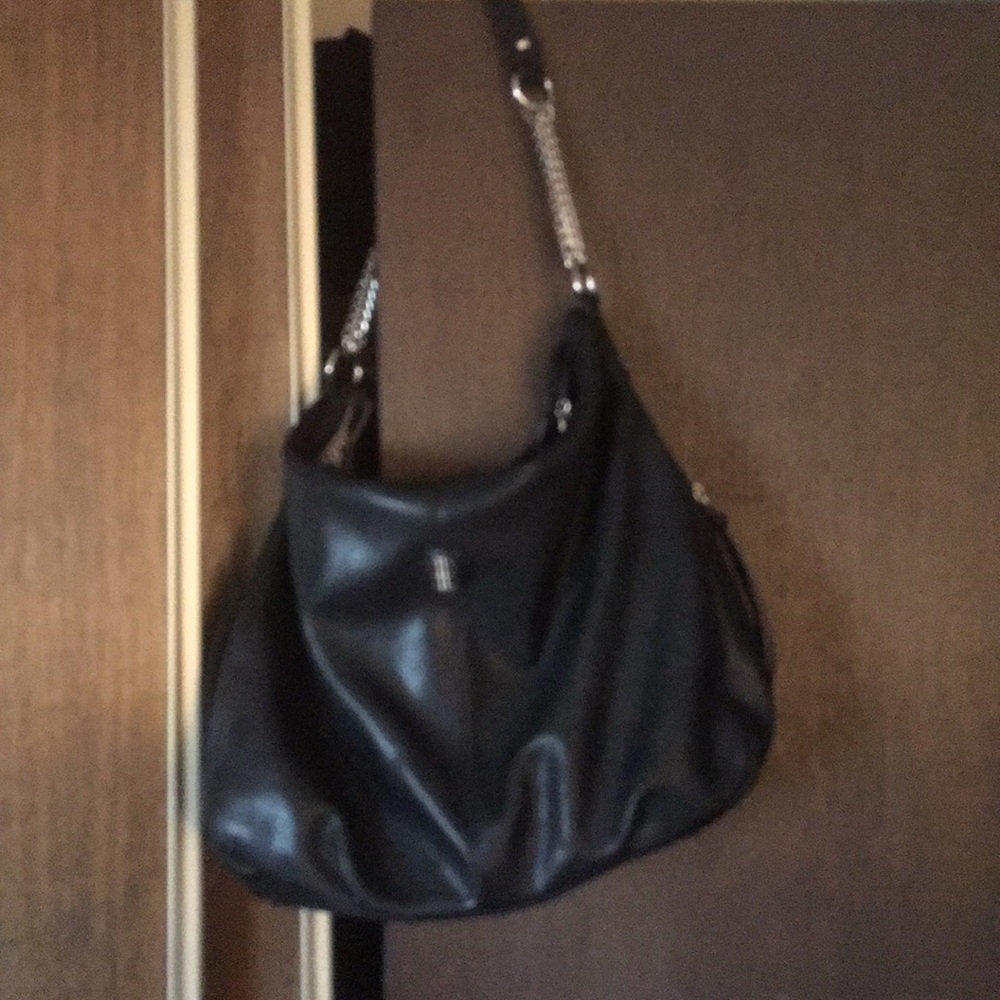 Black JLo purse with chain strap